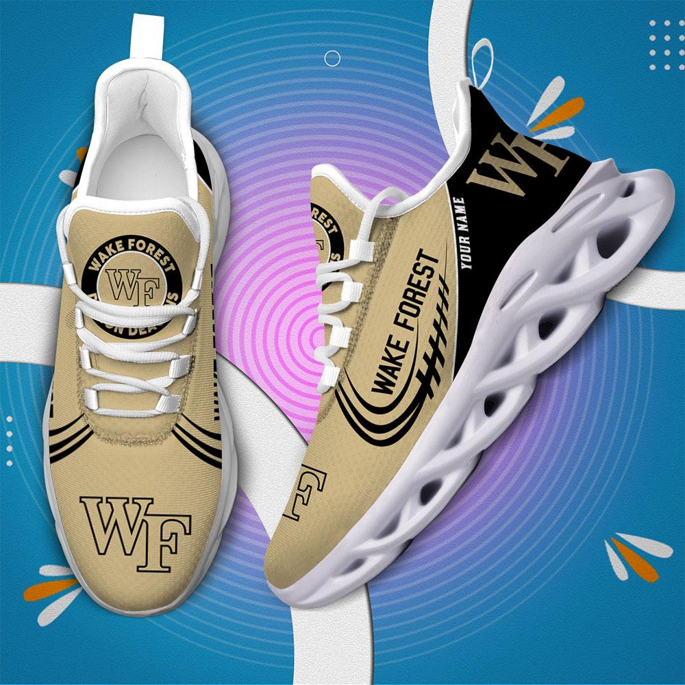 Ideafootwear Wake Forest Demon Deacons Max Soul Shoes Sneakers For Men And Women
