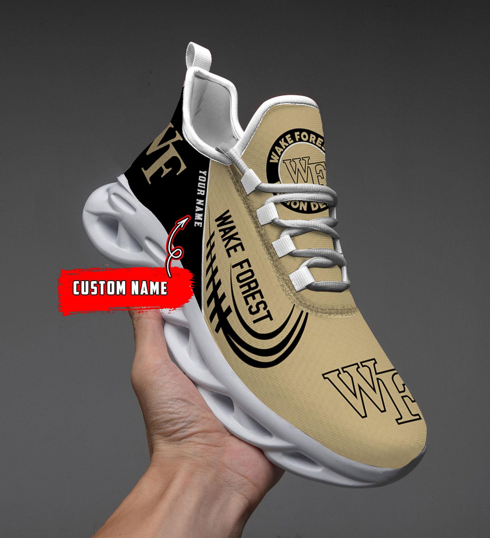 Ideafootwear Wake Forest Demon Deacons Max Soul Shoes Sneakers For Men And Women