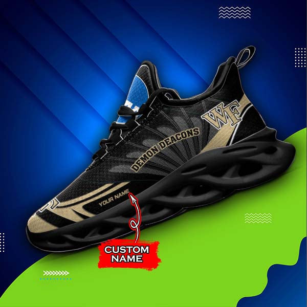 Ideafootwear Wake Forest Demon Deacons NCAA Max Soul Shoes Sneakers For Men And Women