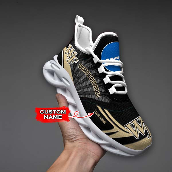 Ideafootwear Wake Forest Demon Deacons NCAA Max Soul Shoes Sneakers For Men And Women