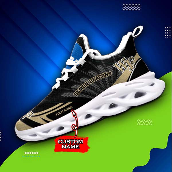 Ideafootwear Wake Forest Demon Deacons NCAA Max Soul Shoes Sneakers For Men And Women