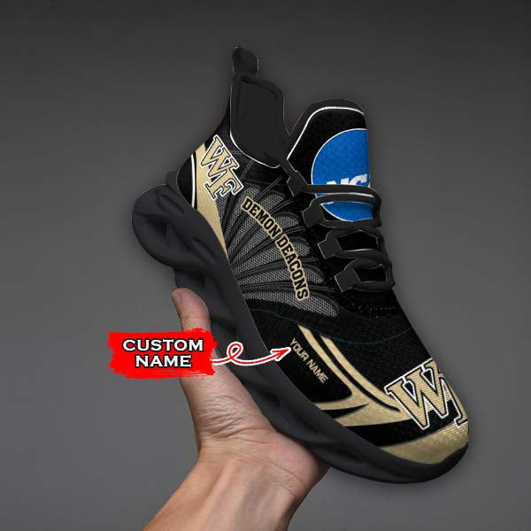 Ideafootwear Wake Forest Demon Deacons NCAA Max Soul Shoes Sneakers For Men And Women