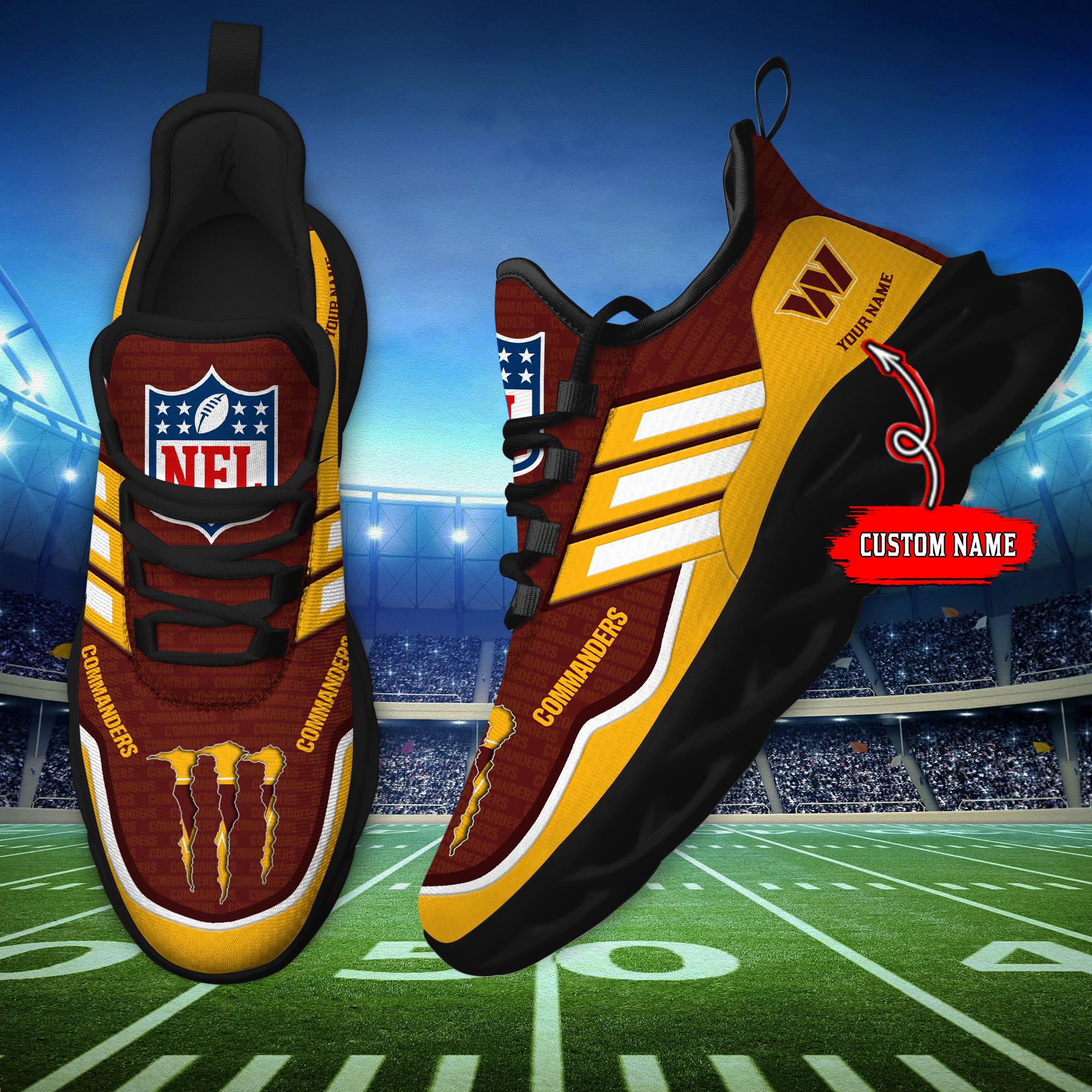 Ideafootwear Washington Commanders Max Soul Shoes Sneakers For Men And Women