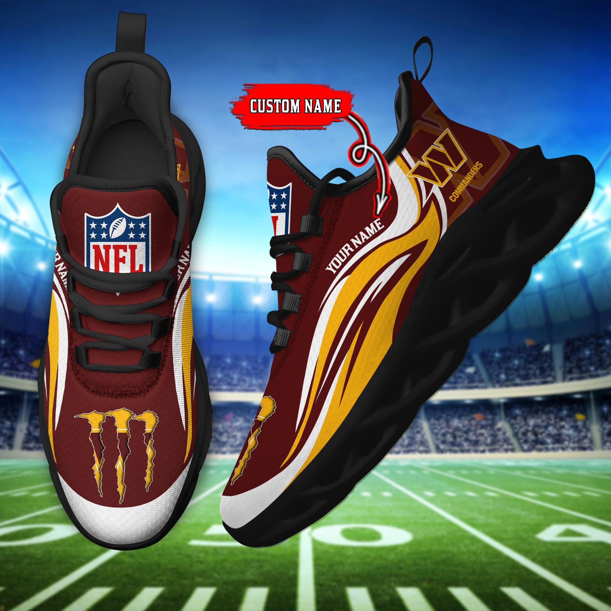 Ideafootwear Washington Commanders Max Soul Shoes Sneakers For Men And Women