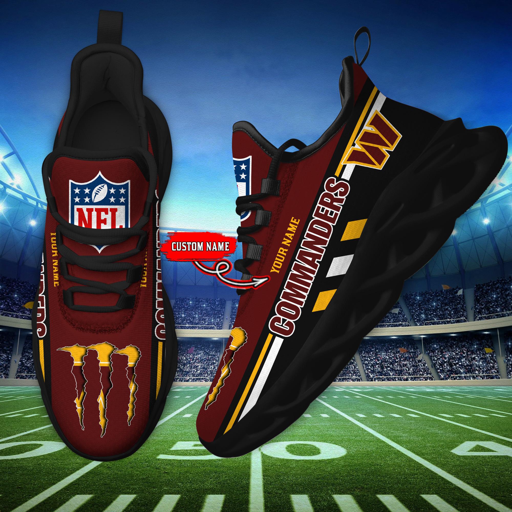 Ideafootwear Washington Commanders Max Soul Shoes Sneakers For Men And Women