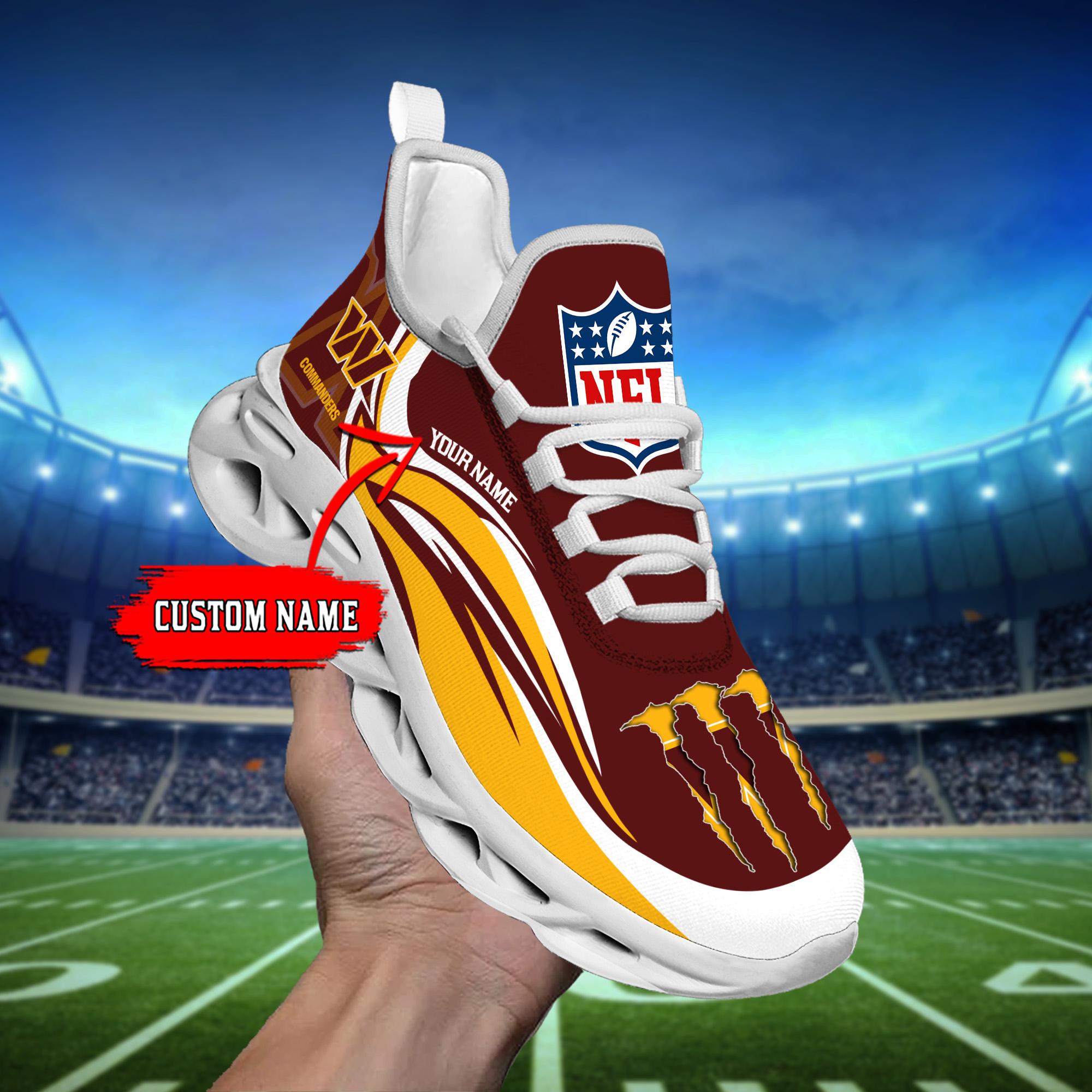 Ideafootwear Washington Commanders Max Soul Shoes Sneakers For Men And Women