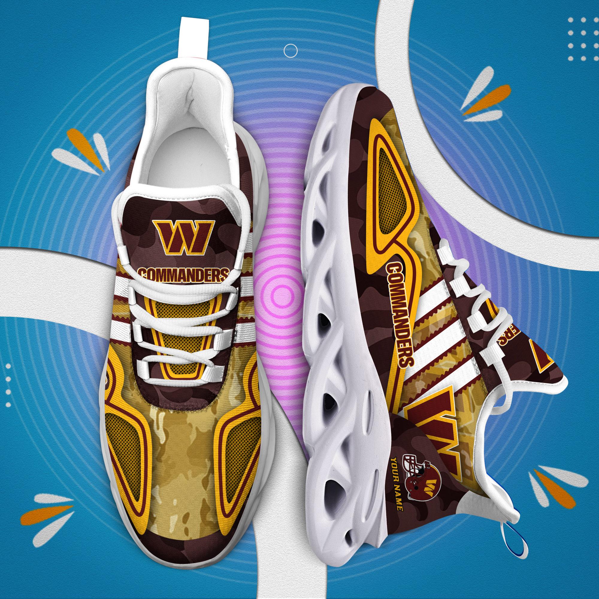Ideafootwear Washington Commanders Max Soul Shoes Sneakers For Men And Women