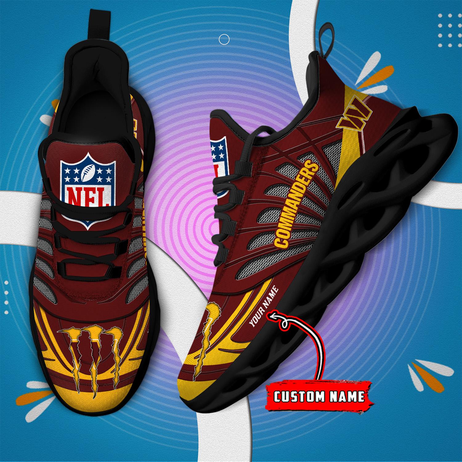 Ideafootwear Washington Commanders Max Soul Shoes Sneakers For Men And Women