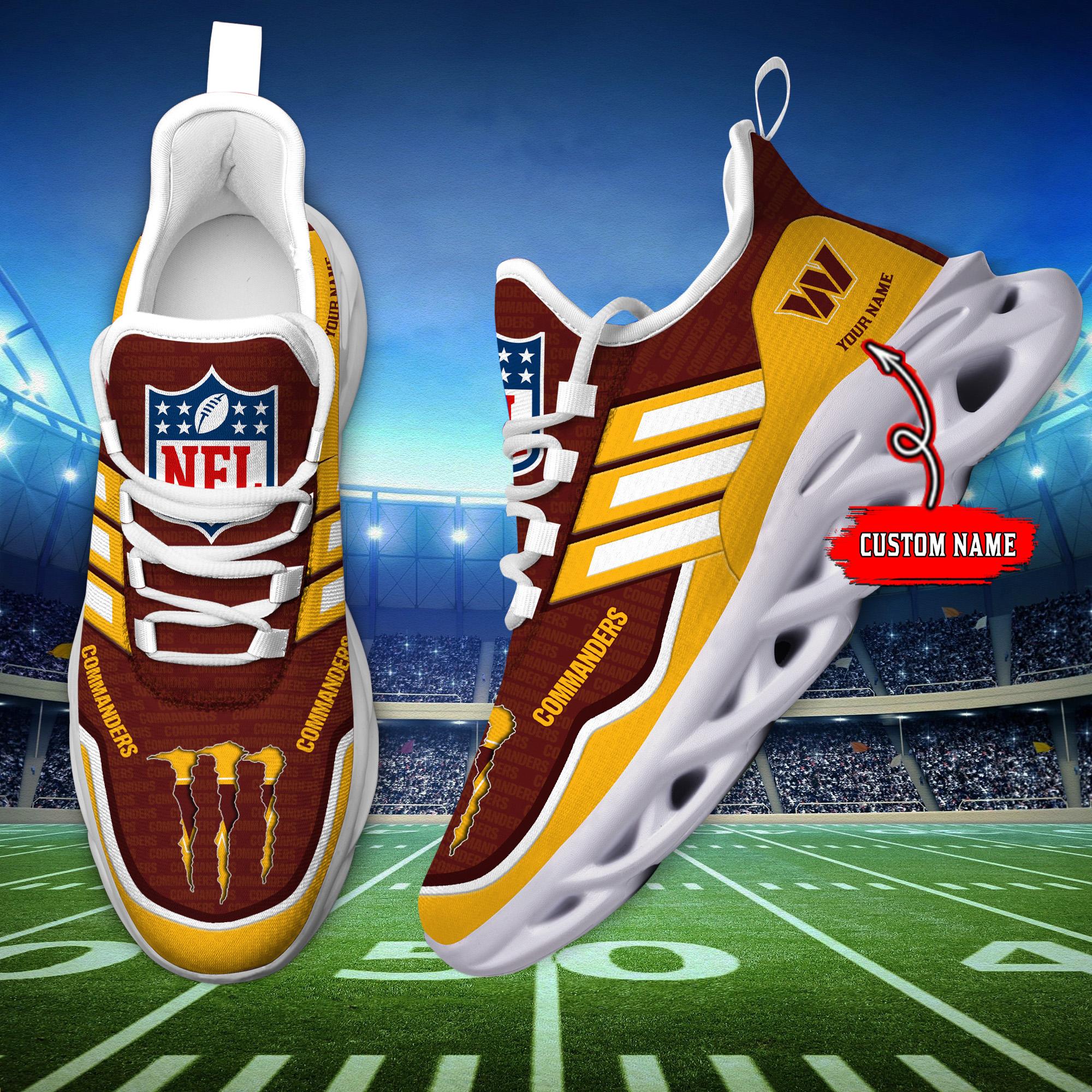 Ideafootwear Washington Commanders Max Soul Shoes Sneakers For Men And Women