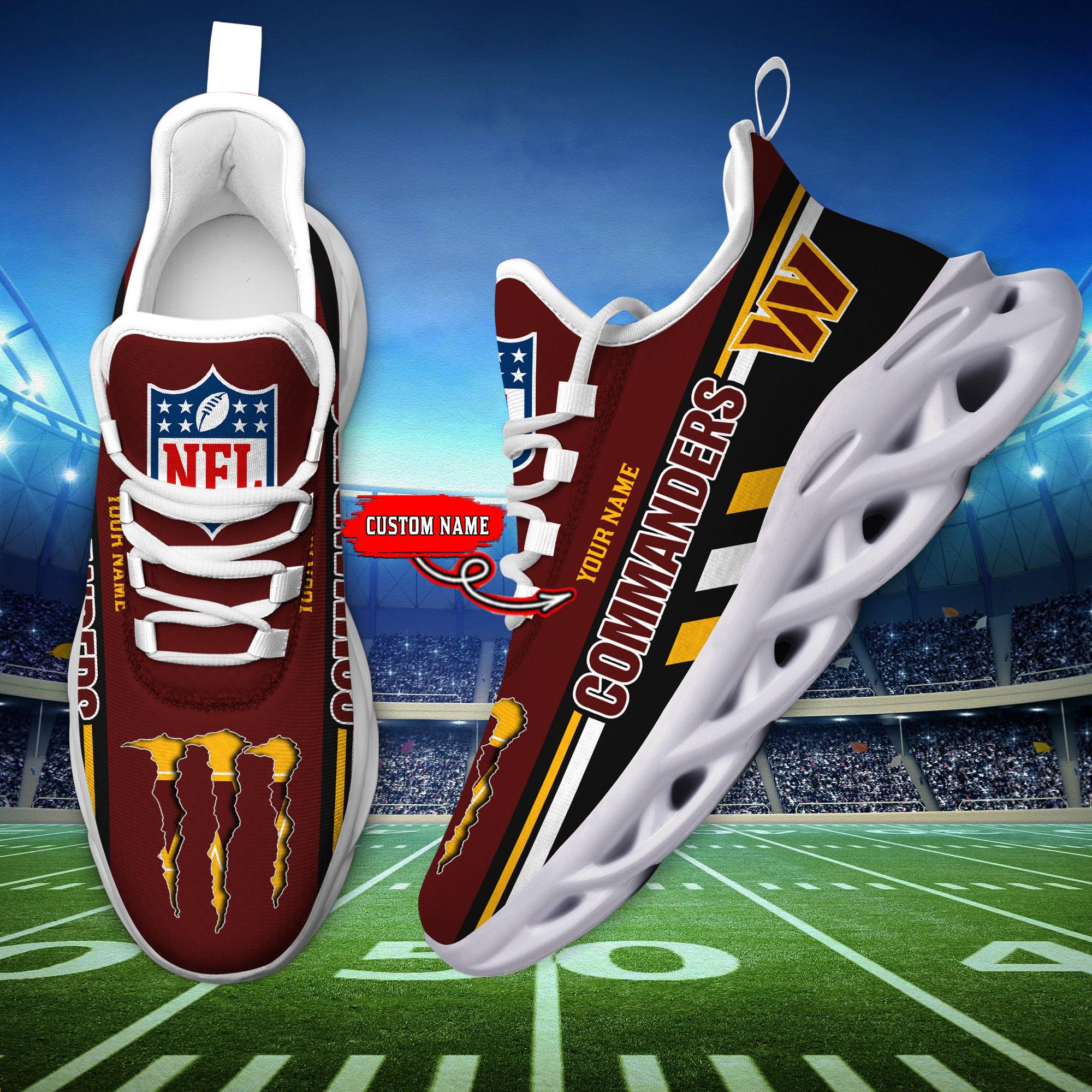 Ideafootwear Washington Commanders Max Soul Shoes Sneakers For Men And Women