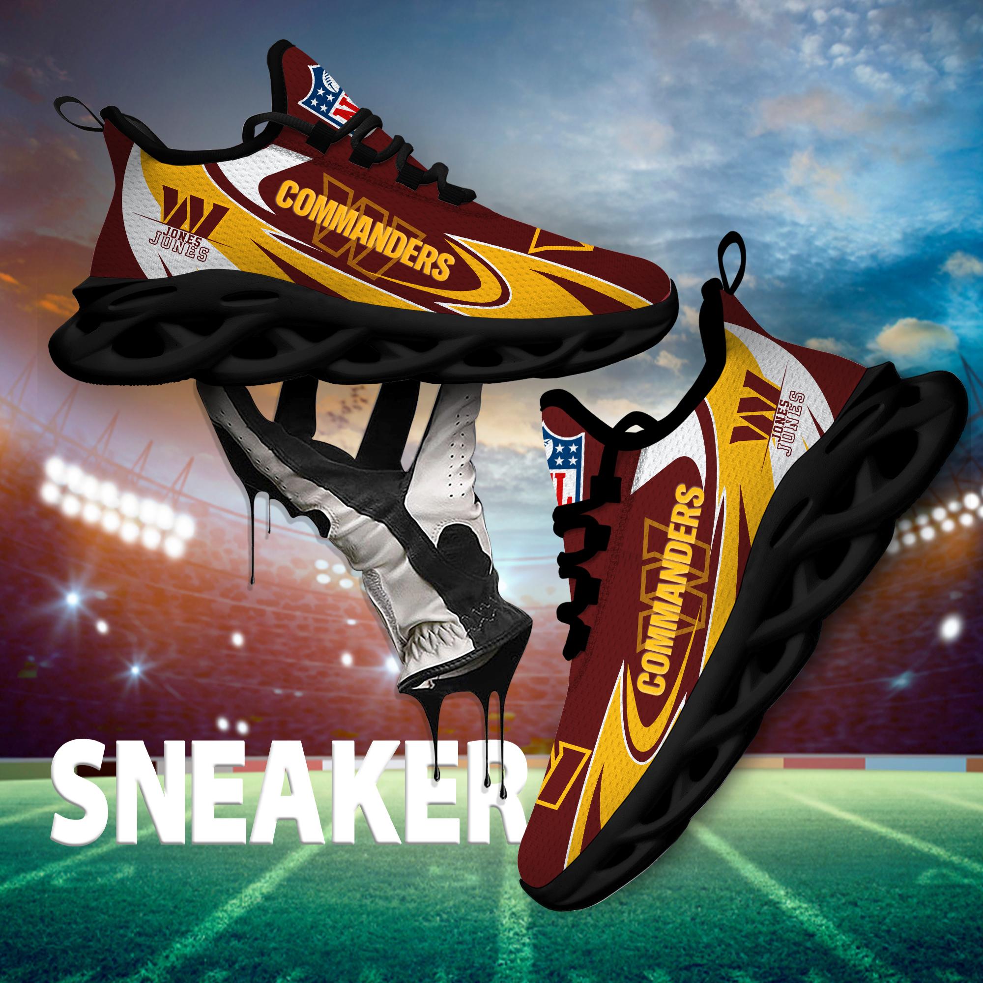 Ideafootwear Washington Commanders Max Soul Shoes Sneakers For Men And Women