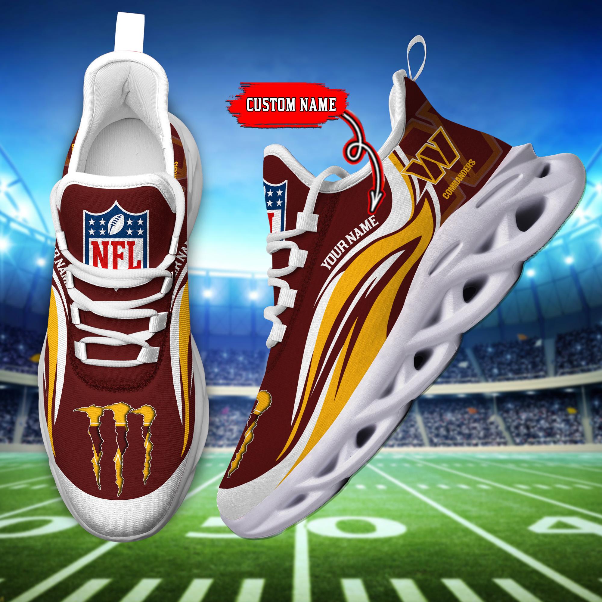 Ideafootwear Washington Commanders Max Soul Shoes Sneakers For Men And Women
