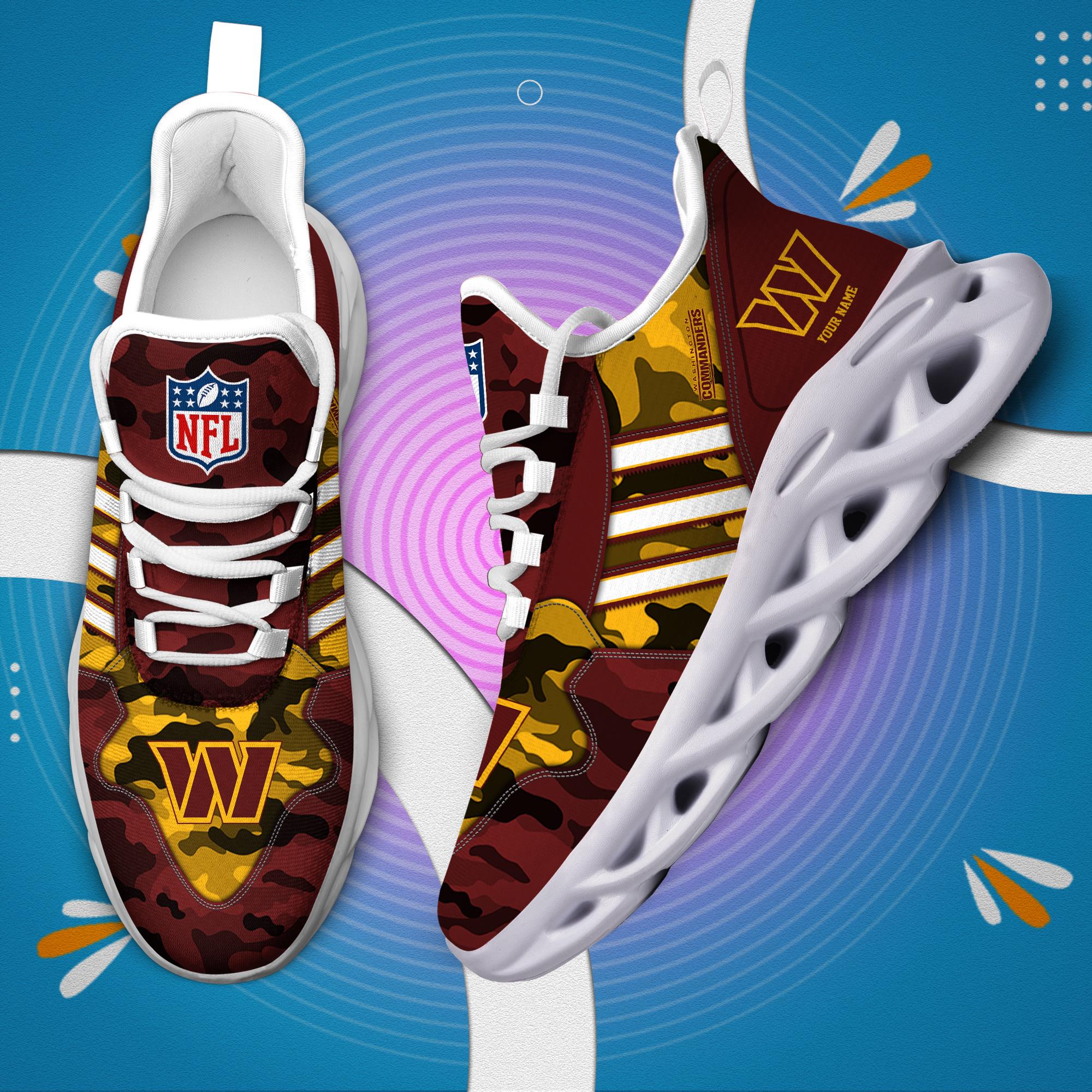 Ideafootwear Washington Commanders Max Soul Shoes Sneakers For Men And Women