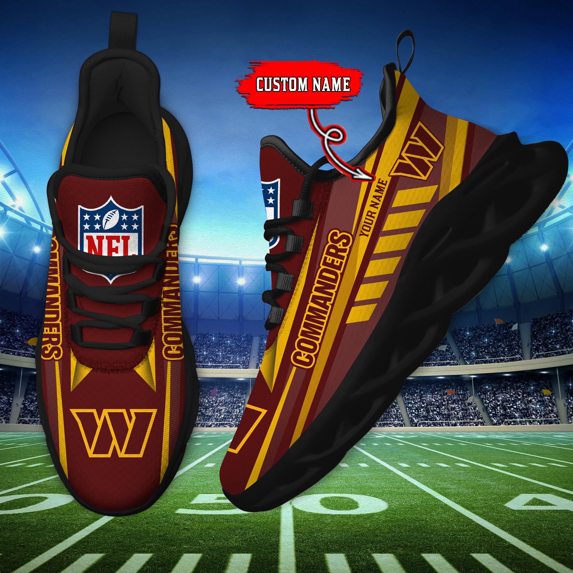 Ideafootwear Washington Commanders Max Soul Shoes Sneakers For Men And Women