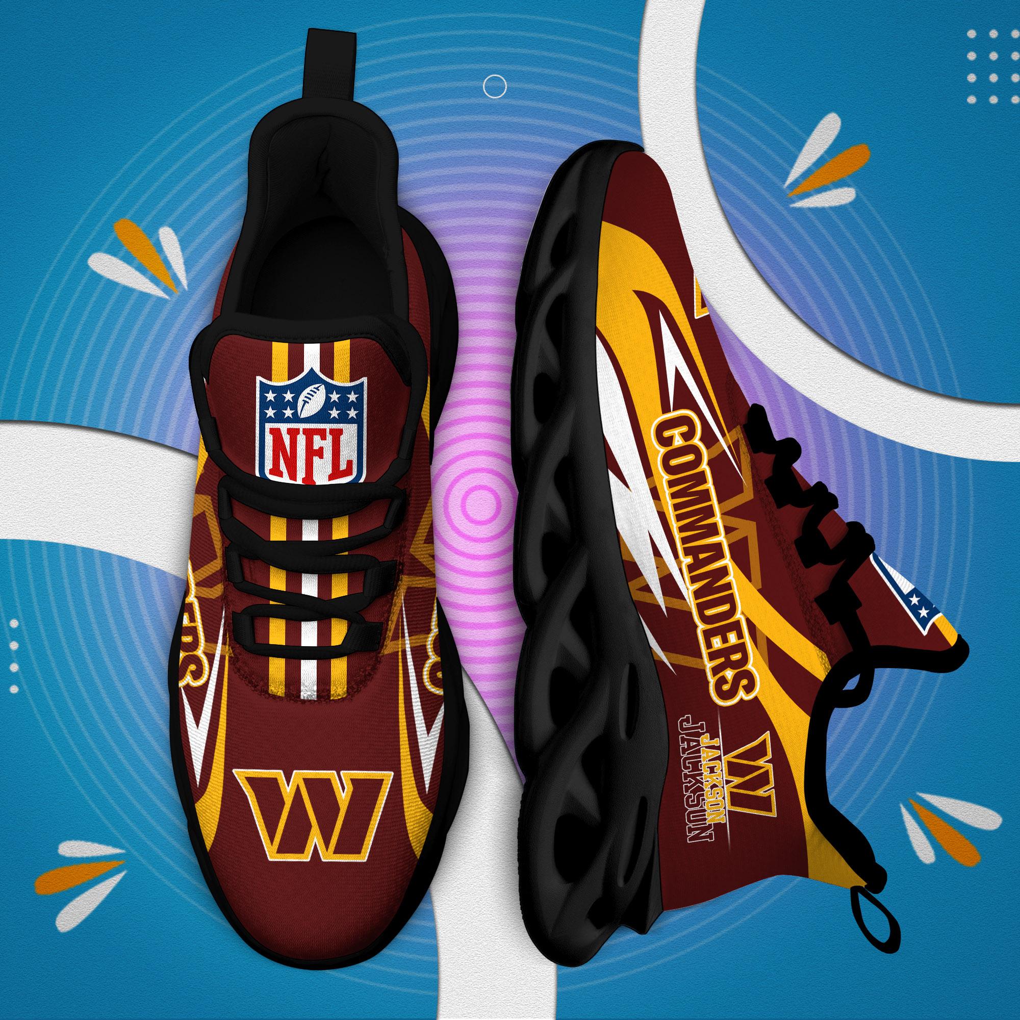 Ideafootwear Washington Commanders Max Soul Shoes Sneakers For Men And Women