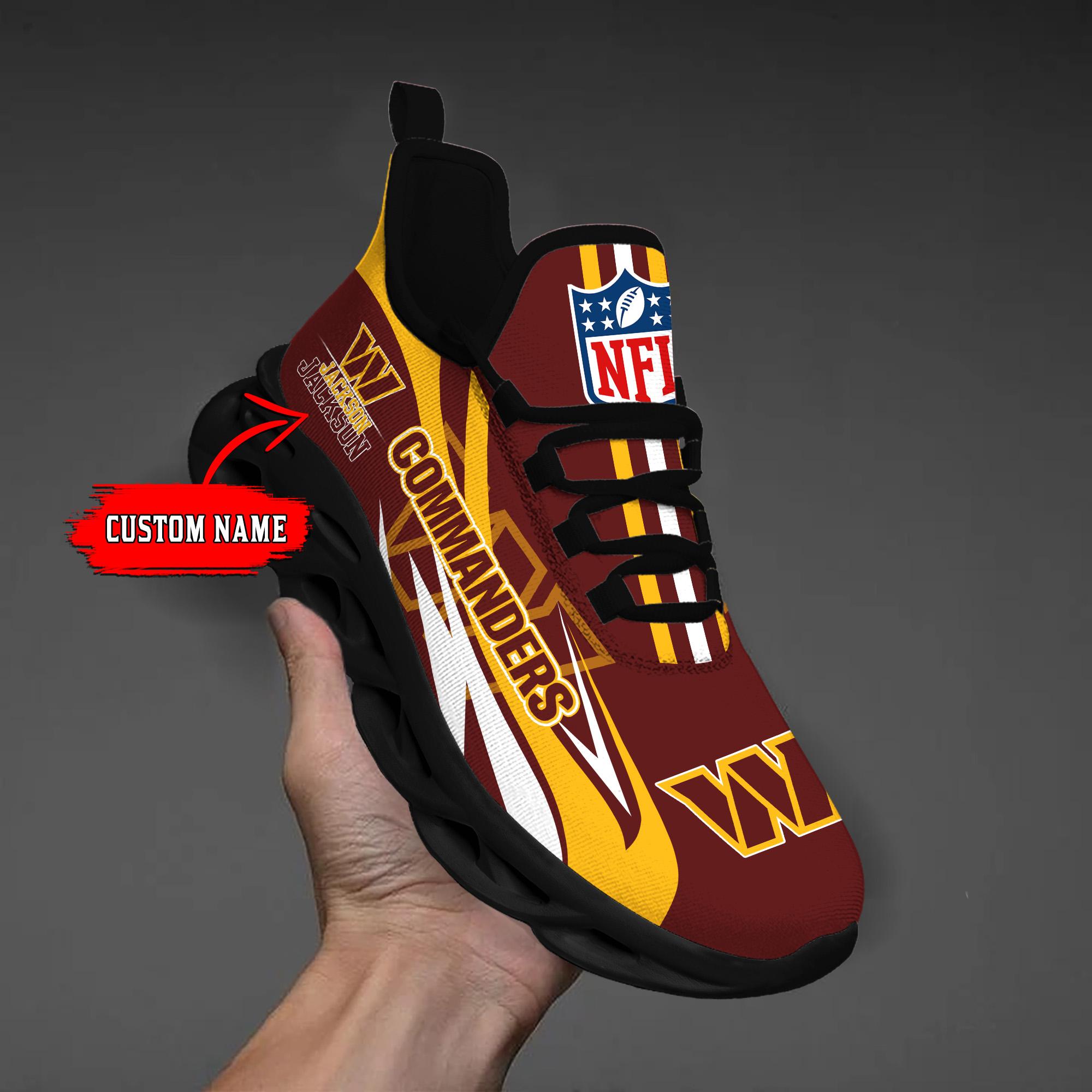 Ideafootwear Washington Commanders Max Soul Shoes Sneakers For Men And Women