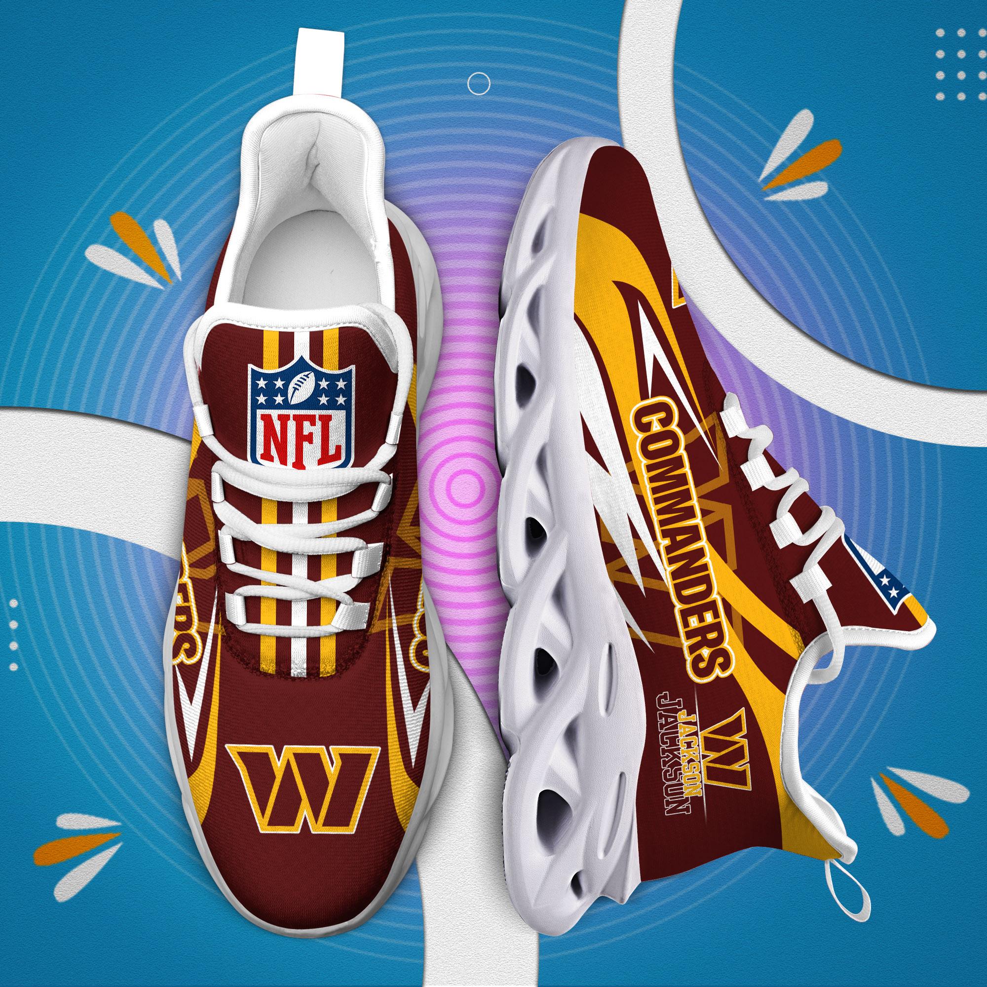 Ideafootwear Washington Commanders Max Soul Shoes Sneakers For Men And Women