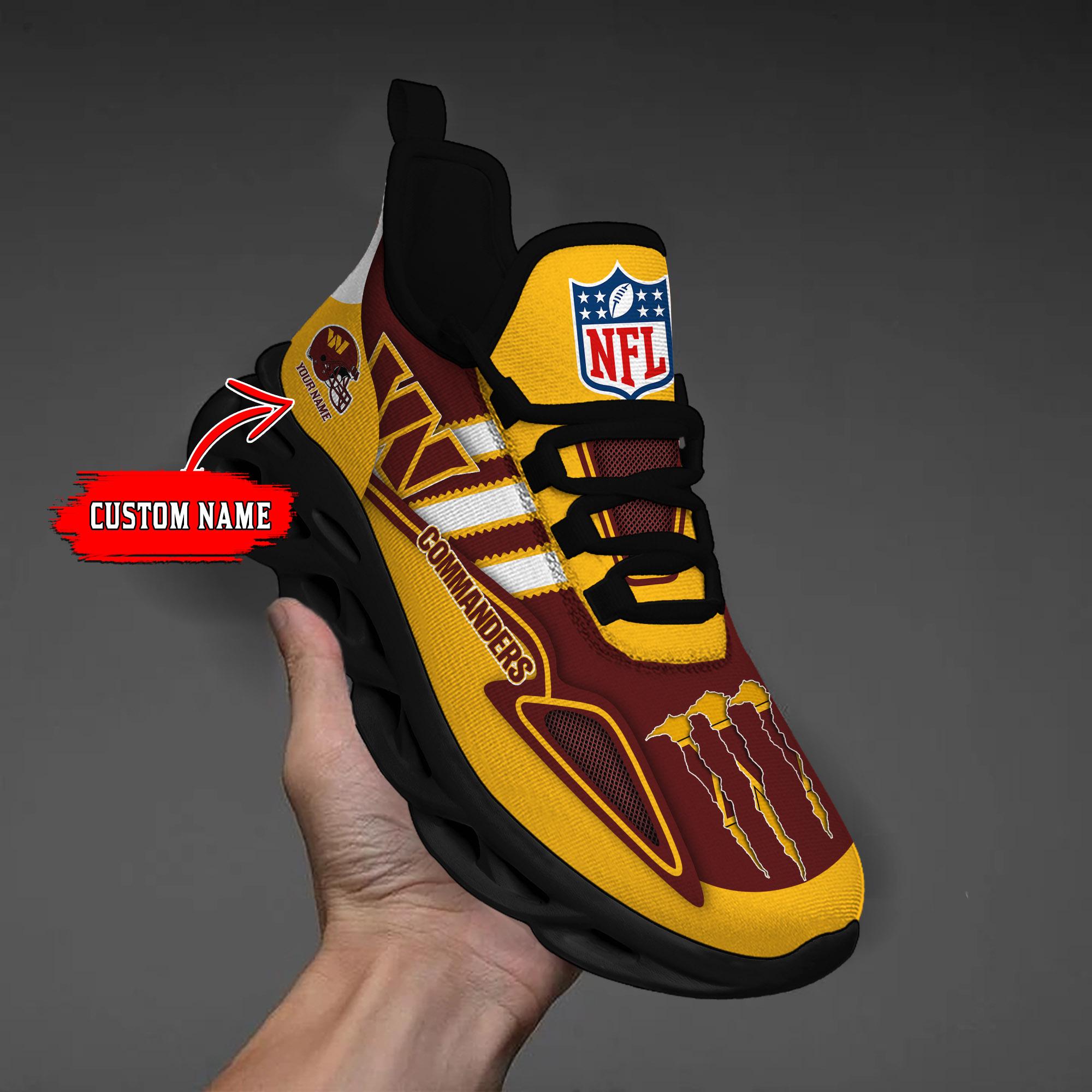 Ideafootwear Washington Commanders Max Soul Shoes Sneakers For Men And Women