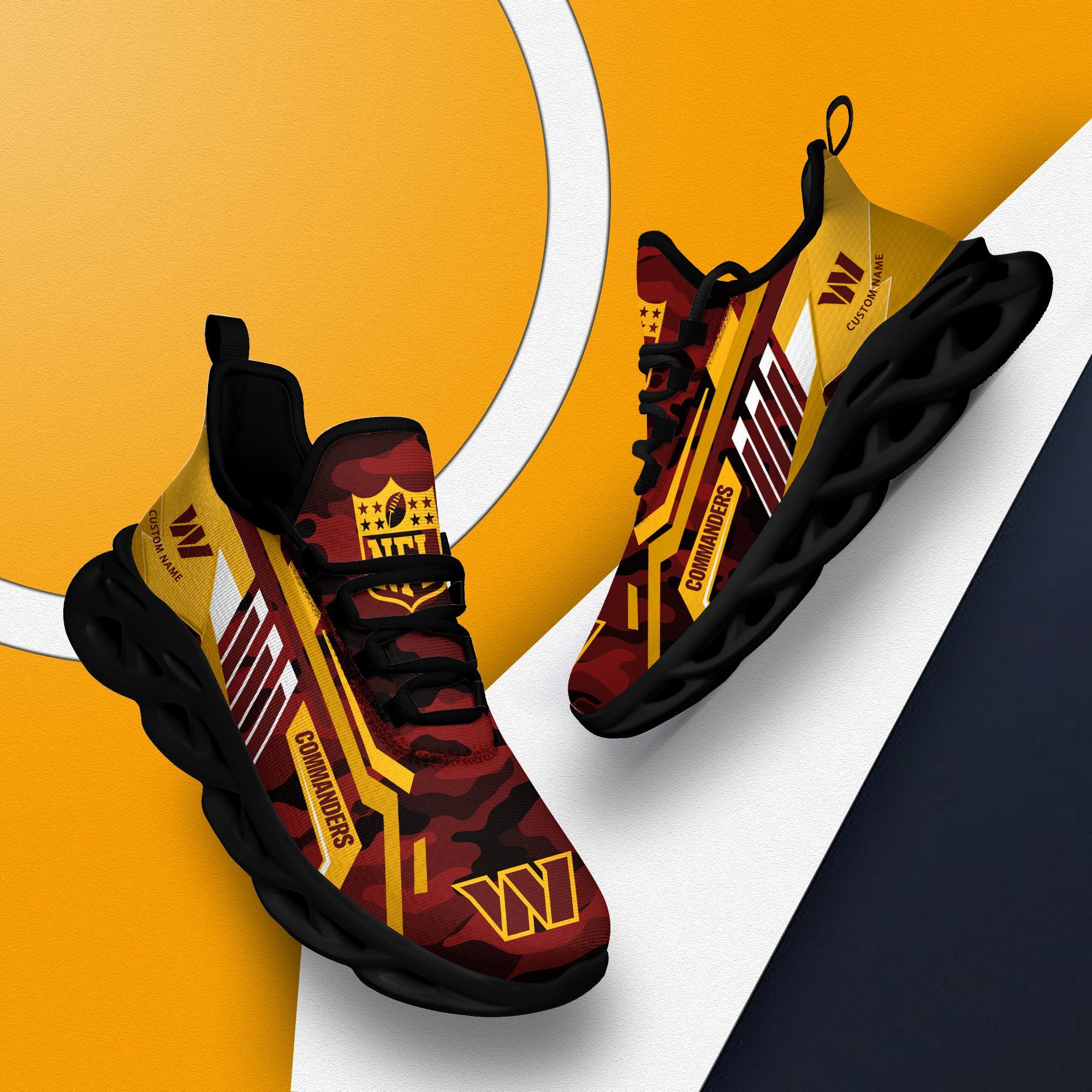 Ideafootwear Washington Commanders Max Soul Shoes Sneakers For Men And Women