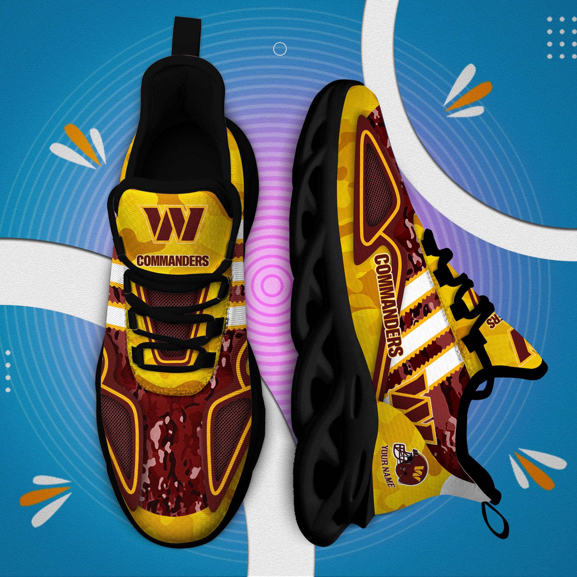 Ideafootwear Washington Commanders Max Soul Shoes Sneakers For Men And Women