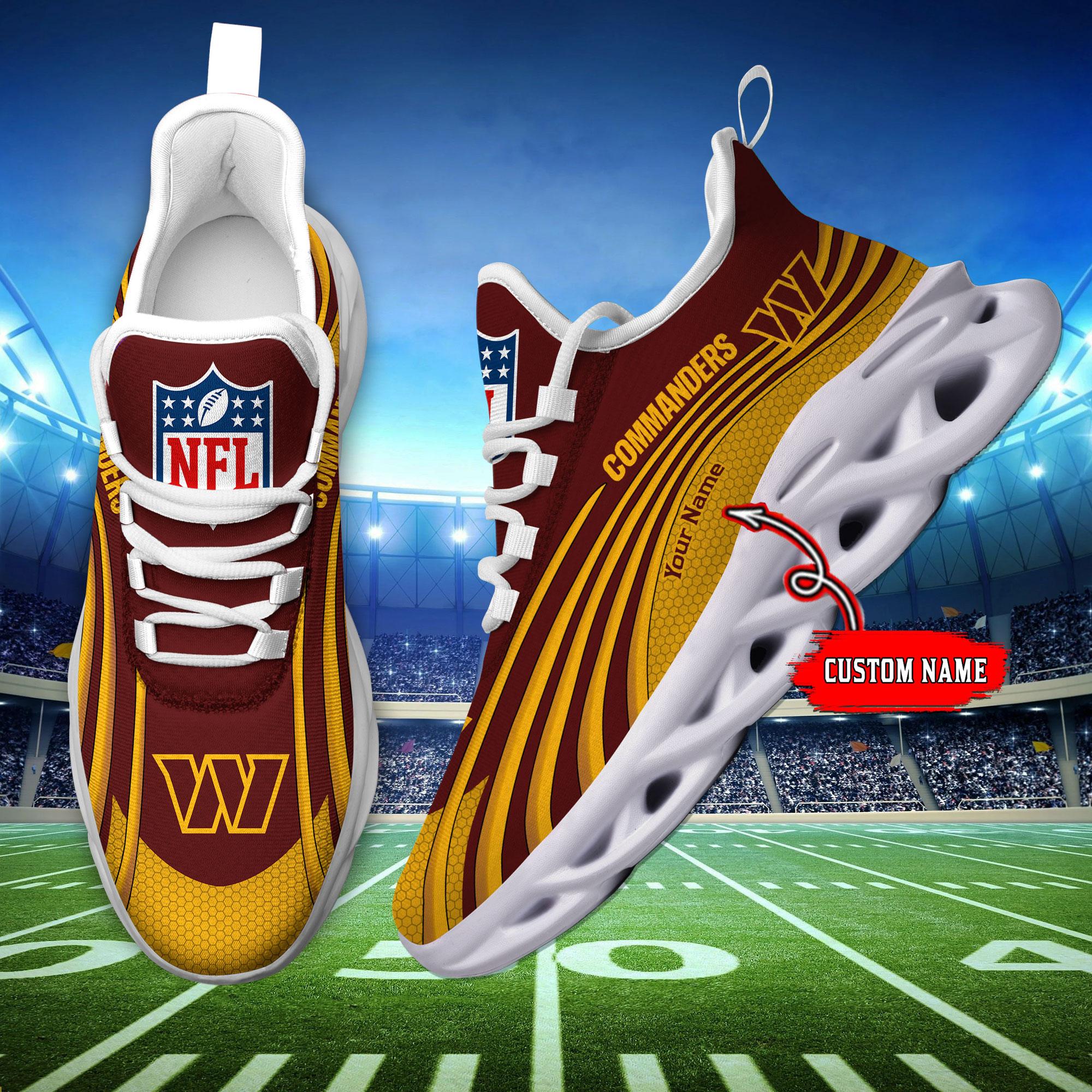 Ideafootwear Washington Commanders Max Soul Shoes Sneakers For Men And Women