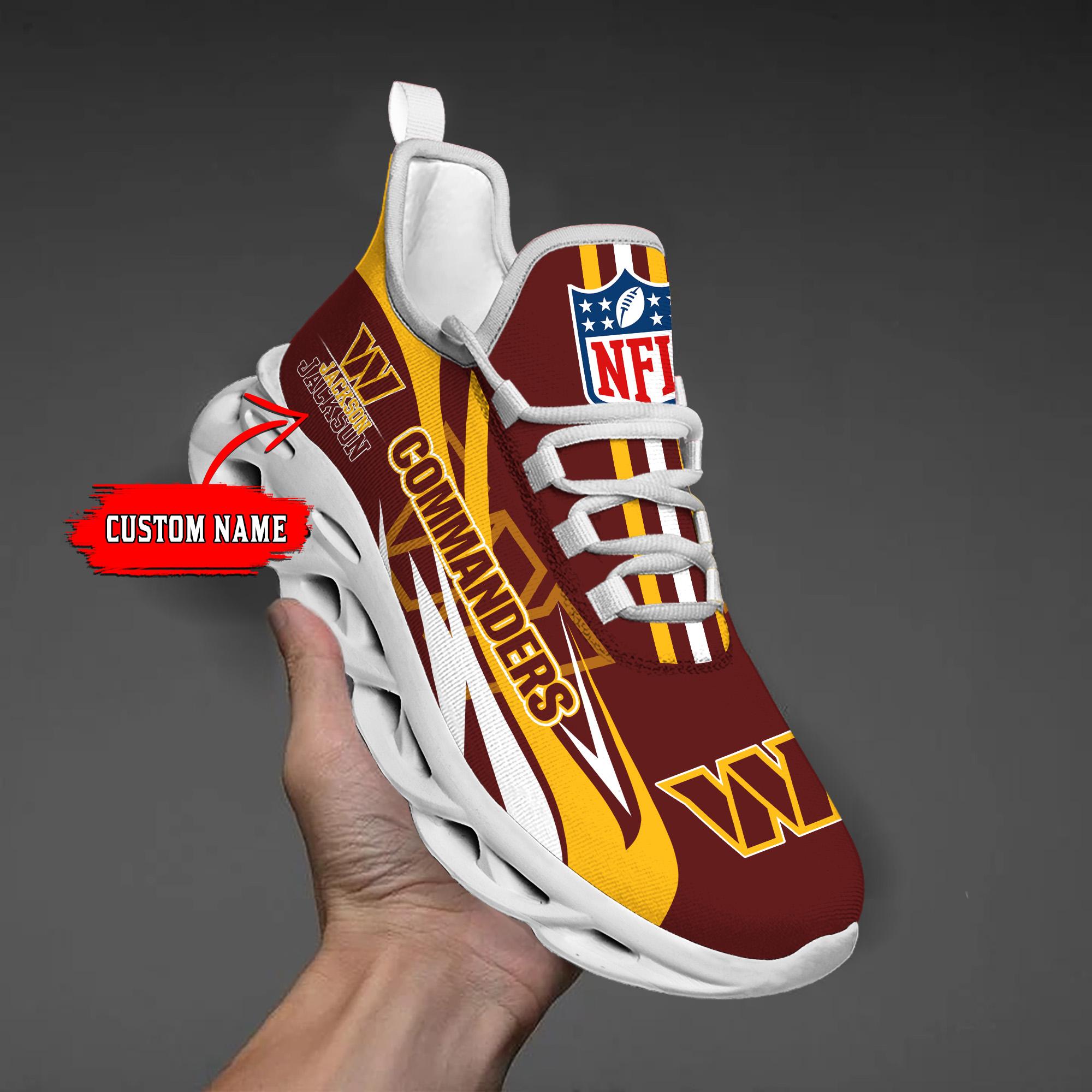 Ideafootwear Washington Commanders Max Soul Shoes Sneakers For Men And Women