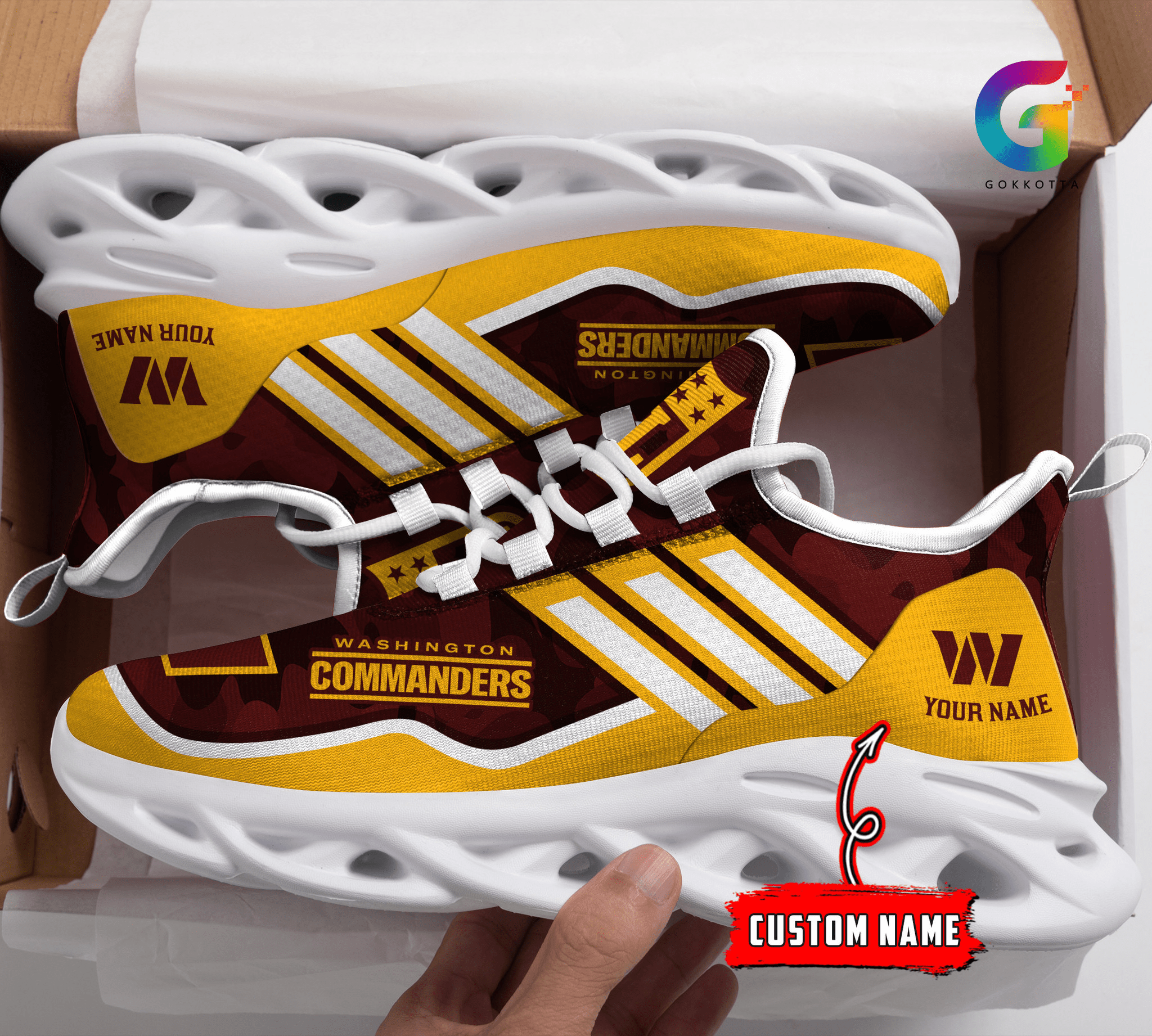 Ideafootwear Washington Commanders Max Soul Shoes Sneakers For Men And Women