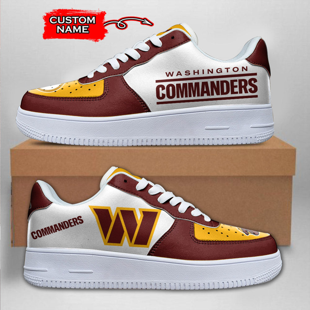 Ideafootwear Washington Commanders NFL Air Low-Top Sneakers Shoes For Men And Women