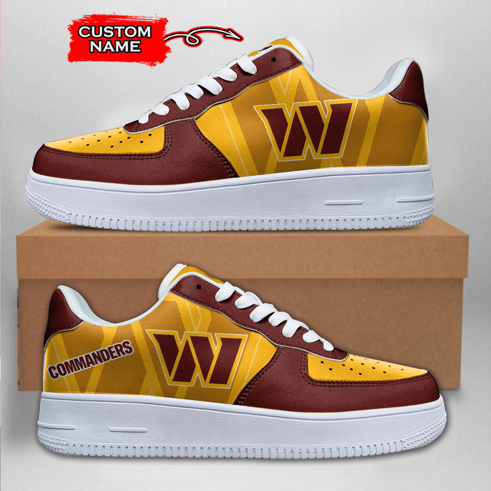 Ideafootwear Washington Commanders NFL Air Low-Top Sneakers Shoes For Men And Women