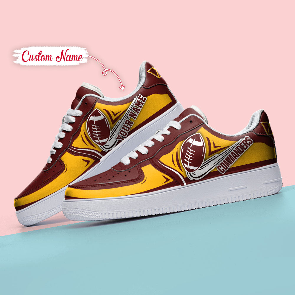Ideafootwear Washington Commanders NFL Air Low-Top Sneakers Shoes For Men And Women