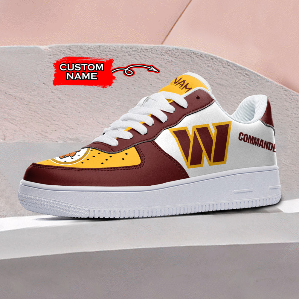 Ideafootwear Washington Commanders NFL Air Low-Top Sneakers Shoes For Men And Women