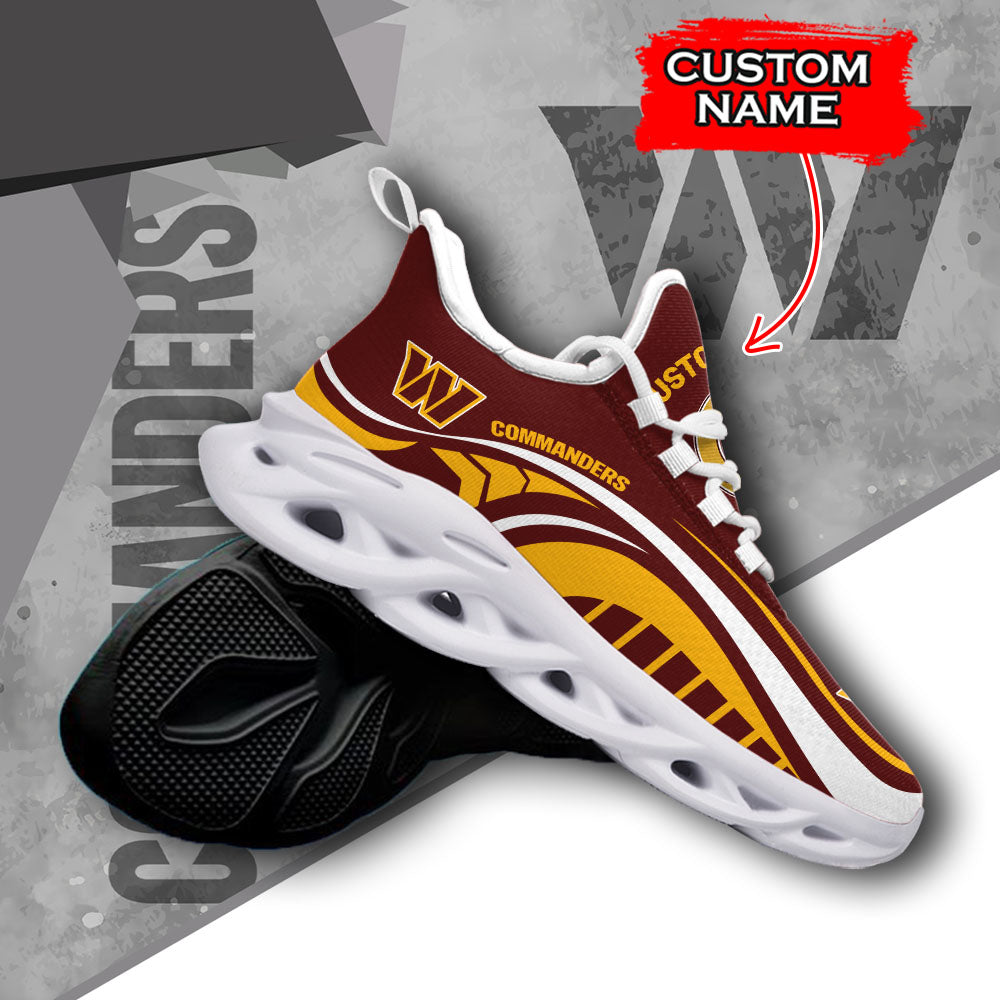 Ideafootwear Washington Commanders NFL Max Soul Shoes Sneakers For Men And Women
