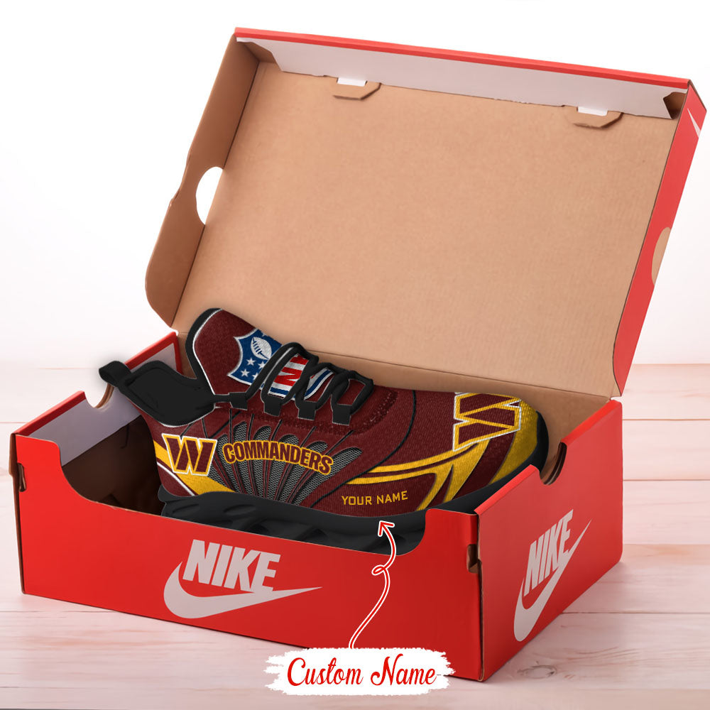 Ideafootwear Washington Commanders NFL Max Soul Shoes Sneakers For Men And Women