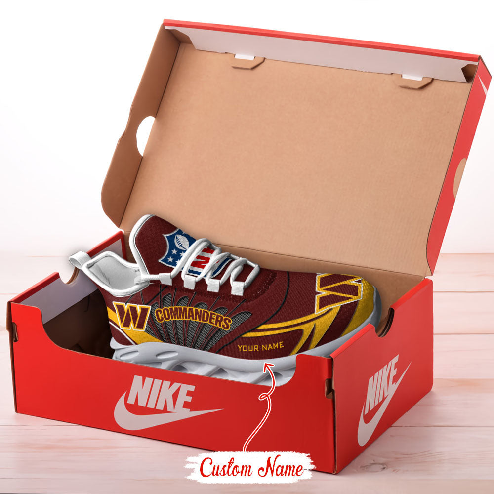 Ideafootwear Washington Commanders NFL Max Soul Shoes Sneakers For Men And Women