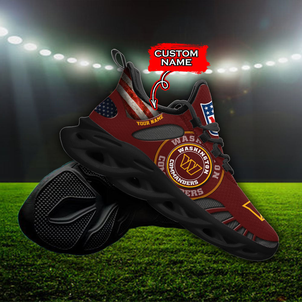 Ideafootwear Washington Commanders NFL Max Soul Shoes Sneakers For Men And Women
