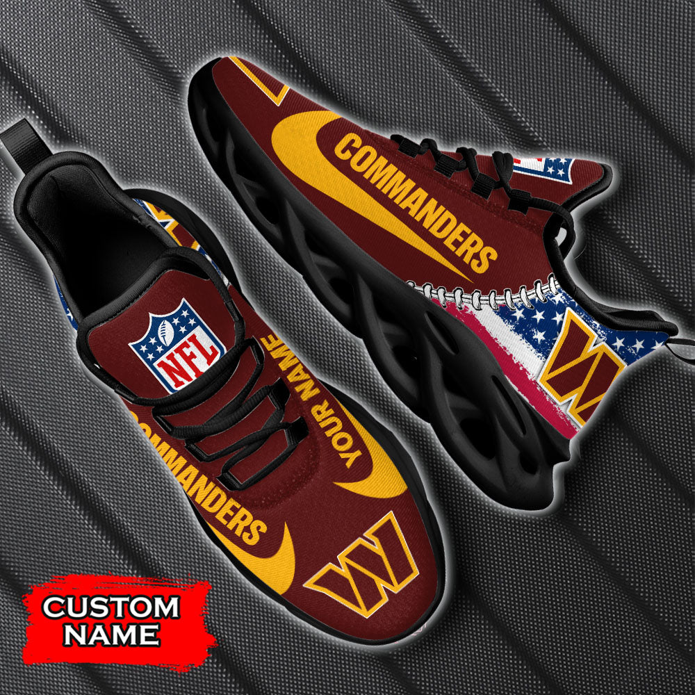 Ideafootwear Washington Commanders NFL Max Soul Shoes Sneakers For Men And Women