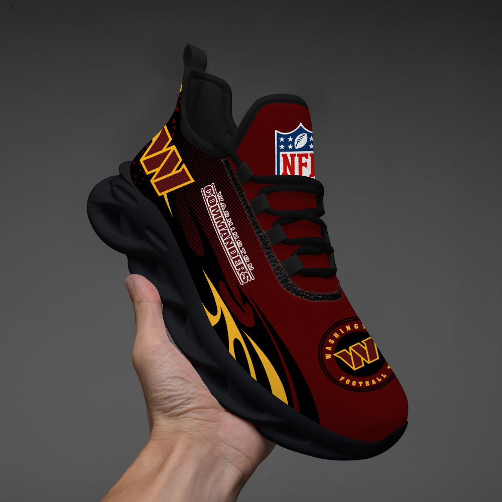Ideafootwear Washington Commanders NFL Max Soul Shoes Sneakers For Men And Women