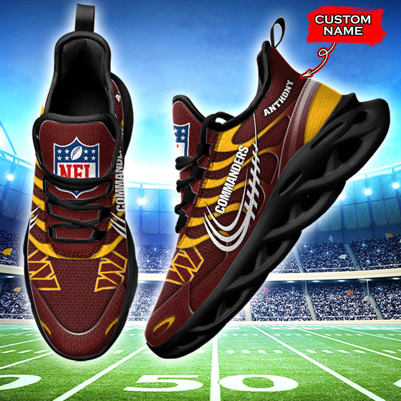 Ideafootwear Washington Commanders NFL Max Soul Shoes Sneakers For Men And Women