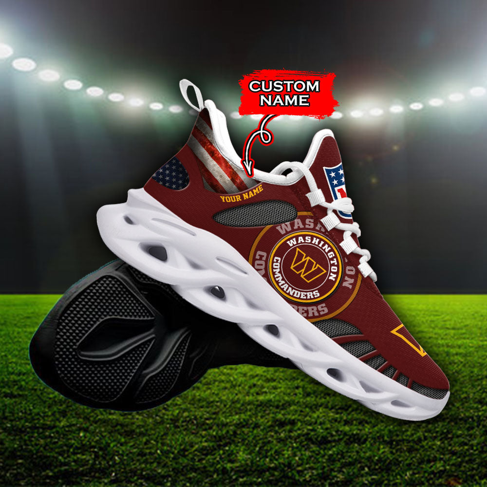 Ideafootwear Washington Commanders NFL Max Soul Shoes Sneakers For Men And Women