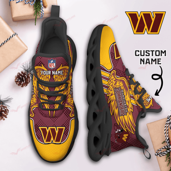 Ideafootwear Washington Commanders NFL Max Soul Shoes Sneakers For Men And Women
