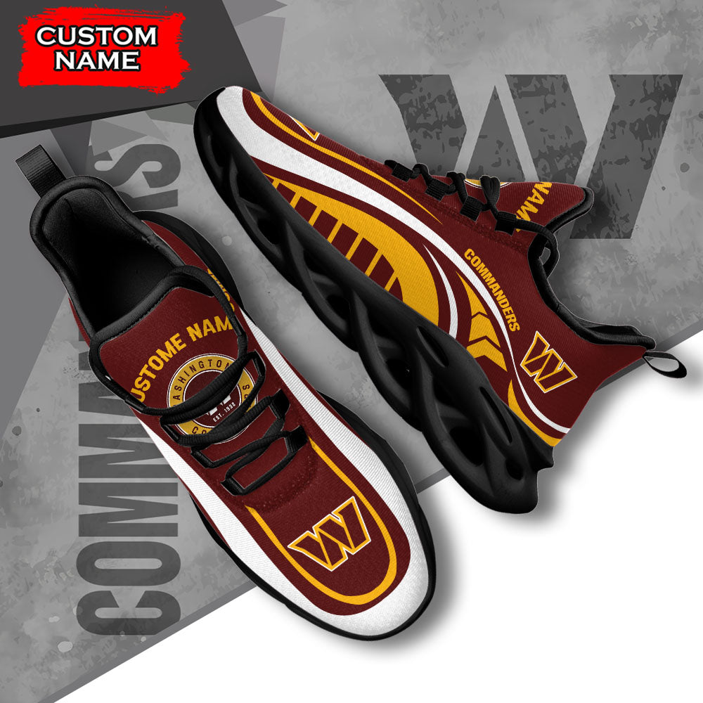 Ideafootwear Washington Commanders NFL Max Soul Shoes Sneakers For Men And Women