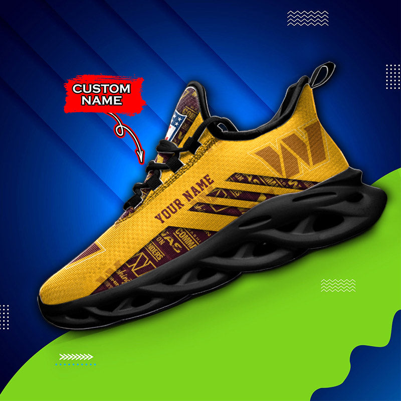 Ideafootwear Washington Commanders NFL Max Soul Shoes Sneakers For Men And Women