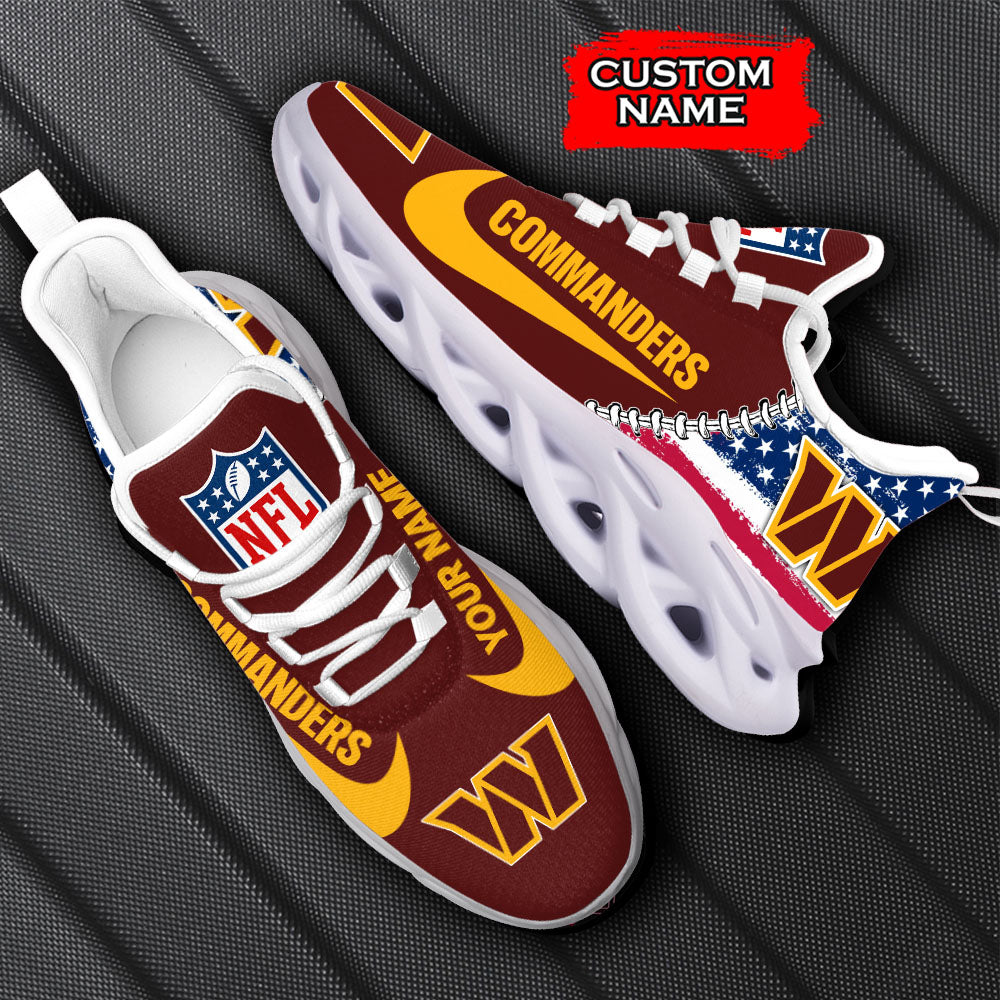 Ideafootwear Washington Commanders NFL Max Soul Shoes Sneakers For Men And Women