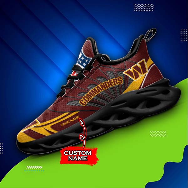 Ideafootwear Washington Commanders NFL Max Soul Shoes Sneakers For Men And Women