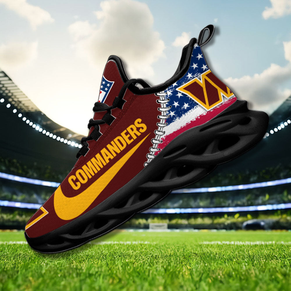 Ideafootwear Washington Commanders NFL Max Soul Shoes Sneakers For Men And Women