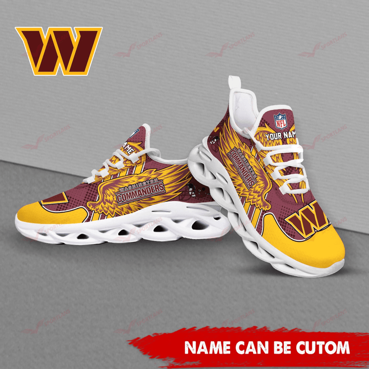 Ideafootwear Washington Commanders NFL Max Soul Shoes Sneakers For Men And Women