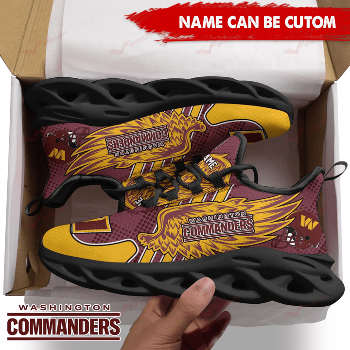 Ideafootwear Washington Commanders NFL Max Soul Shoes Sneakers For Men And Women
