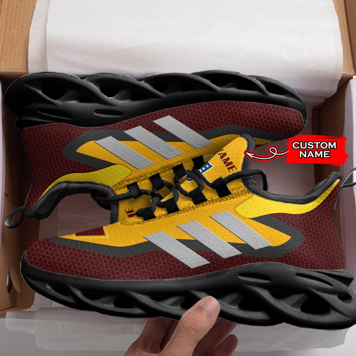 Ideafootwear Washington Commanders NFL Max Soul Shoes Sneakers For Men And Women
