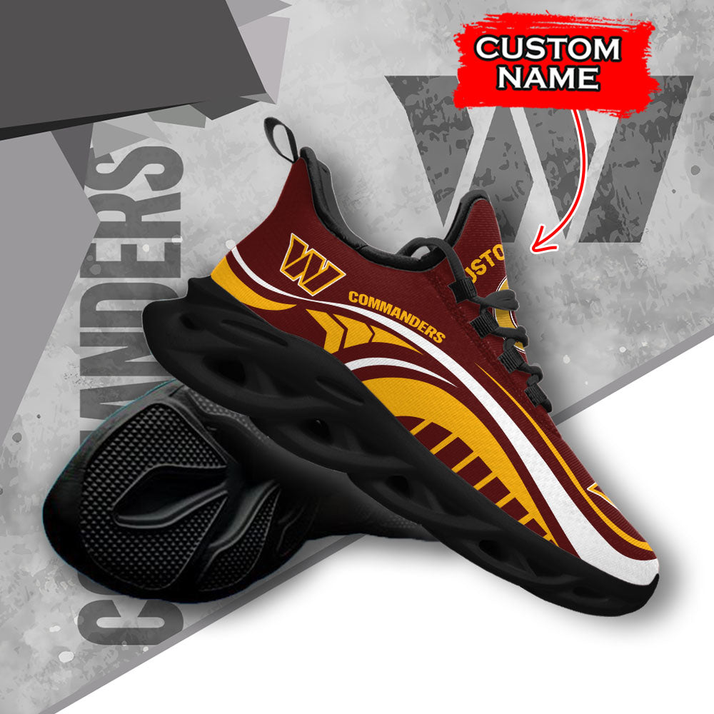 Ideafootwear Washington Commanders NFL Max Soul Shoes Sneakers For Men And Women