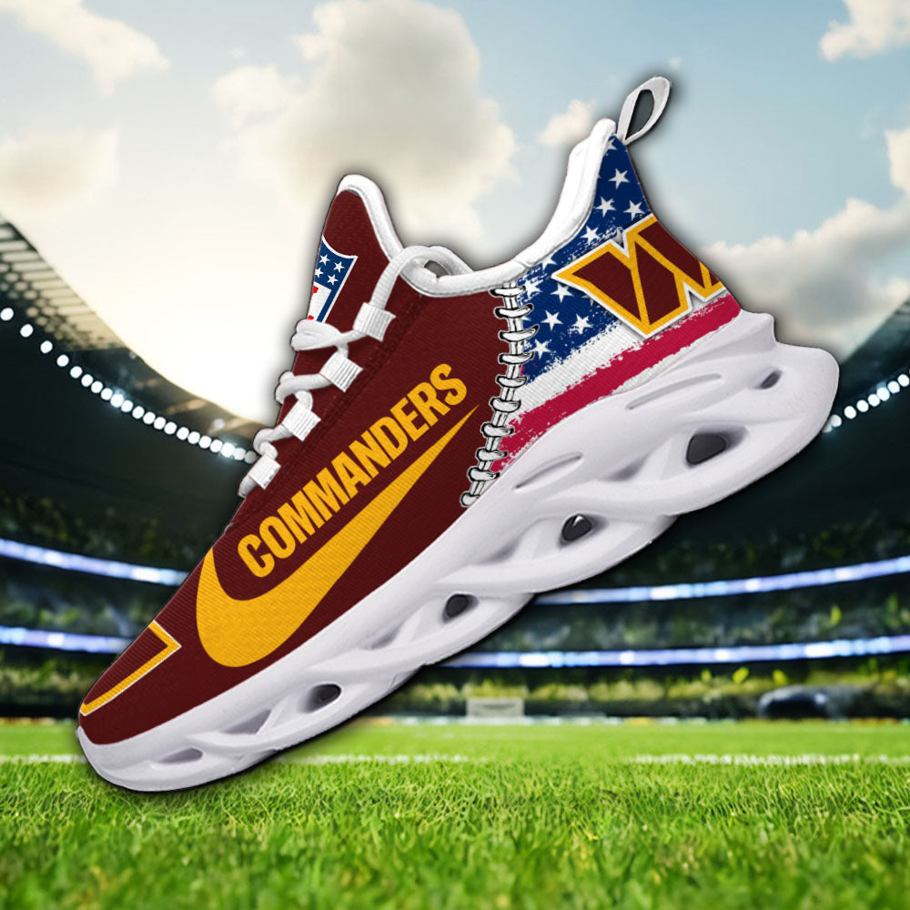Ideafootwear Washington Commanders NFL Max Soul Shoes Sneakers For Men And Women